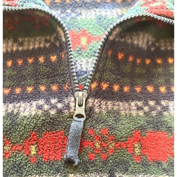 Van Heusen XL/XG Mens Fleece Pullover Sweater Multicolor Striped Zip-Up - Picture 3 of 5